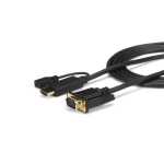 StarTech.com Cavo Convertitore attivo HDMI a VGA - Adattatore HDMI a VGA M/M - 1920x1200 / 1080p Nero da 3m - Cavo adattatore - HDMI, Micro-USB Tipo B (solo alimentazione) a HD-15 (VGA) maschio - 3 m - nero - attivo, Supporto 1920 x 1200 (WUXGA)