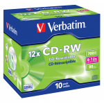 VERBATIM CD-RW 700MB 80 RISCRIV.12X CF.10 XX 43148