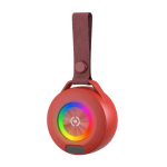 CELLY LIGHTBEATRD ALTOPARLANTE WIRELESS 5W COL LUCE RGB SUMMER COLLECTION ROSSO