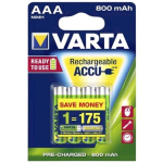 VARTA BATTERIA MINISTILO 4 X AAA 800mAh RICARICABILE CONF. 4Pz