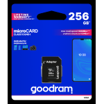Goodram microSD 256GB CARD class 10 UHS I + adapter - retail blister
