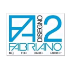 FABRIANO F2 ALBUM CM 33X24 110 GR 20 FOGLI LISCIO RIQUADRATO 5MM COLORE BIANCO CONF 10 Pz.