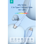 Devia Cavo silicone Jelly da Tipo-C a Tipo-C 3A 60W 1.2M Blu
