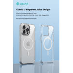 Devia Cover trasparente magnetica carica wireless iPhone 15 Plus