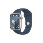 Apple Watch Series 9 GPS 45mm Cassa in alluminio argento - Cinturino sport blu tempesta - M/L