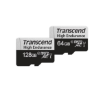 TRANSCEND MEMORY CARD 64GB microSD w/ adapter U1, High Endurance
