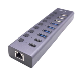 I-TEC HUB 9 PORTE CON LAN POWER ADAPTER 60 W 3 x USB-A 4x USB-A 3.2 - 2 x USB-C + GLAN GIGABIT 10/100/1000 Mbps