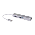 CONCEPTRONIC EQUIP HUB MULTIFUNTIONALE USB-C HDMI2xUSB-A 3.2 LETTORE SCHEDE MISCRO SD/SDHC/SD/SDHC 5.000 MBIT/S ARGENTO