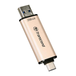 TRANSCEND FETFLASH CHIAVETTA USB-A USB-C 256GB USB3.2 TLC HIGH SPEED ROSE GOLD