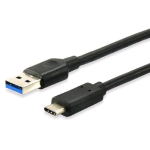 EQUIP CAVO USB 3.0 DA USB-C MASCHIO AD USB-A MASCHIO 1 MT NERO