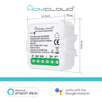 Homcloud Modulo Interruttore/Pulsante Mini AC/DC Wi-Fi