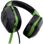 TRUST GXT415X ZIROX CUFFIE GAMING LEGGERE PER XBOX CON DRIVER DA 50mm JACK AUDIO 3.5mm CAVO 1,2 MT ARCHETTO REGOLABILE CUFFIE CON MICROFONO OVER-EAR NERO/VERDE