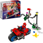 LEGO MARVEL INSEGUIMENTO SULLA MOTO SPIDERMAN VS DOC OCK CON SHOOTER E SPARA RAGNATELE