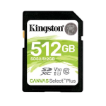 KINGSTON CANVAS MEMORY CARD SDXC 512GB SELECT PLUS UHS-I CLASSE 10 100MB/S1