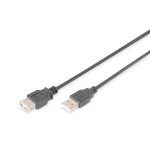 CAVO DIGITUS USB 2.0 A TO USB A, M/F, 3MT, (PROLUNGA), NERO, AK-300202-030-S