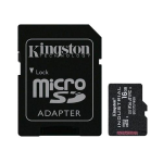 KINGSTON INDUSTRIAL MICROSDHC 16GB V30 U3 A1 CON ADATTATORE BLACK