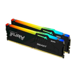 KINGSTON FURY BEAST RGB KIT MEMORIA RAM 2x8GB 16GB TOTALI 5.600Hz TIPOLOGIA DDR5 TECNOLOGIA DIMM BLACK