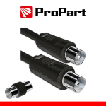 Propart Cavo antenna TV IEC 2M SP-PR + ADATTAT. SP-SP NERO