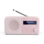 Sharp DAB+, FM Radio, BT 5.0, 3 W, Display Pink