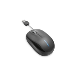Kensington Pro Fit Retractable Mobile - Mouse - ottica - 3 pulsanti - cablato - USB - nero