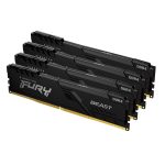 Kingston FURY Beast - DDR4 - kit - 32 GB: 4 x 8 GB - DIMM 288-PIN - 3200 MHz / PC4-25600 - CL16 - 1.35 V - senza buffer - non ECC - nero