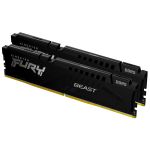 Kingston FURY Beast - DDR5 - kit - 16 GB: 2 x 8 GB - DIMM 288-PIN - 5200 MHz / PC5-41600 - CL36 - 1.25 V - senza buffer - on-die ECC - nero