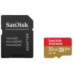 SanDisk Extreme - Scheda di memoria flash (adattatore microSDHC per SD in dotazione) - 32 GB - A1 / Video Class V30 / UHS-I U3 - UHS-I microSDHC