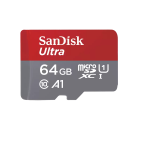 SanDisk Ultra - Scheda di memoria flash (adattatore da microSDXC a SD in dotazione) - 64 GB - A1 / UHS-I U1 / Class10 - UHS-I microSDXC