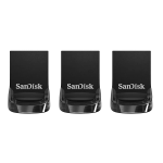 SanDisk Ultra Fit - Chiavetta USB - 32 GB - USB 3.1 - nero (pacchetto di 3)