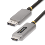 StarTech.com 6ft (2m) DisplayPort to HDMI Adapter Cable, 8K 60Hz, 4K 144Hz, HDR10, DP 1.4 to HDMI 2.1 Active Video Converter, DisplayPort Desktop to HDMI Monitor, M/M - DisplayPort to HDMI Cord (133DISPLAYPORTHDMI21) - Cavo adattatore - DisplayPort m