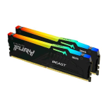 KINGSTON FURY BEAST RGB KIT MEMORIA RAM 2x8GB 16GB TOTALI 5.200Hz TIPOLOGIA DDR5 TECNOLOGIA DIMM BLACK