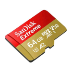 SanDisk Extreme - Scheda di memoria flash - 64 GB - A2 / Video Class V30 / UHS-I U3 / Class10 - UHS-I microSDXC
