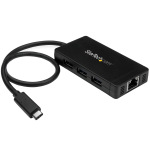 HUB USB 3.0 A 3 PT /USB-C/GBE