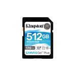 Kingston Canvas Go! Plus - Scheda di memoria flash - 512 GB - Video Class V30 / UHS-I U3 / Class10 - UHS-I SDXC