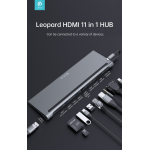 Devia HUB 11 in 1 Leopard con connettore Tipo-C e 11 porte