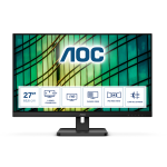Monitor AOC 27E2QAE LED - 27" - 1920 x 1080 Full HD (1080p) @ 75 Hz - IPS - 250 cd/m² - 1000:1 - 4 ms - HDMI, VGA, DisplayPort - altoparlanti - nero