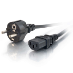 C2G Universal Power Cord - Cavo di alimentazione - power CEE 7/7 (M) a power IEC 60320 C13 - 3 m - stampato - nero - Europa