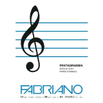 FABRIANO QUADERNO MUSICA PENTAGRAMMATO 210X297 mm 16 FOGLI BIANCO CONF 10 Pz.