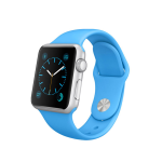 CINTURINO SILICONE APPLE WATCH/2/3/4/5/6/SE 38 MM. BLUE