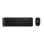 TASTIERA LOGITECH MK220 LOG CORDLESS+MOUSE NERA USB RETAIL 920-003721