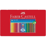 faber-castell Scatola in metallo 36 colori a matita a sezione triangolare acquerellabili con grip