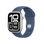 Apple Watch Series 10 GPS 42mm Argento Cassa Alluminio con Denim Sport Band - M/L
