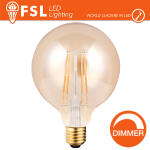 Luce Calda - 2200K Lampada Globo Filamento Ambra Ã˜12,5cm - 8W E27 800LM DIMMER