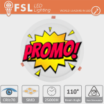 Luce Fredda - 6500K Downlight LED IP20 15W 6500K 1150LM 110Â° FORO:180mm