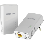 NETGEAR Powerline AV 1000 Ethernet Bridge con Access Point WiFi per estendere la vostra rete a 1 Gbps con Homeplug AV2. Il kit è composto da 2 dispositivi, il PL1000 dotato di 1 porta 1 10/100/1000 RJ45 ed il PLW1000 dotato di 1 porta 10/100/1000 RJ45 e