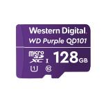 WD Purple SC QD101 WDD128G1P0C - Scheda di memoria flash - 128 GB - UHS-I U1 / Class10 - UHS-I microSDXC - viola