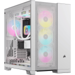 Corsair 6500D Airflow White Middle Tower Vetro Temperato No-Power minITX/mATX/ATX/E-ATX