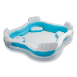 INTEX PISCINA GONFIABILE FAMILY4SEDILI BIANCO/AZZURRO 229x229x66 56475