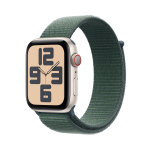 Apple Watch SE GPS + Cellular 44mm Galassia Cassa Alluminio con Cinturino Sport Loop Lago Verde