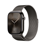 Apple Watch Series 10 GPS + Cellular 46mm Cassa Titanio Ardesia con Slate Milanese Loop - S/M